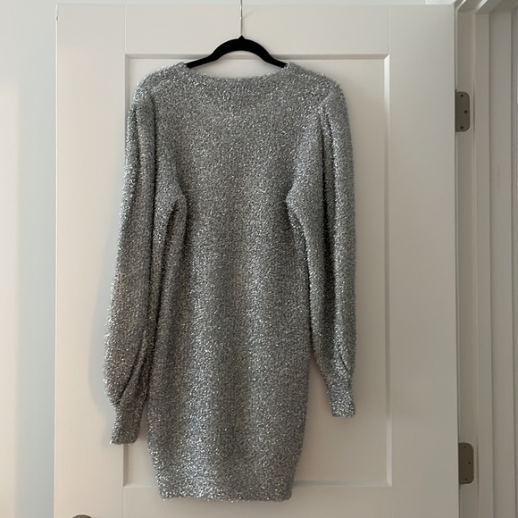 RONNY KOBO Sisilia Metallic Mini Sweater Dress - Picture 2 of 6